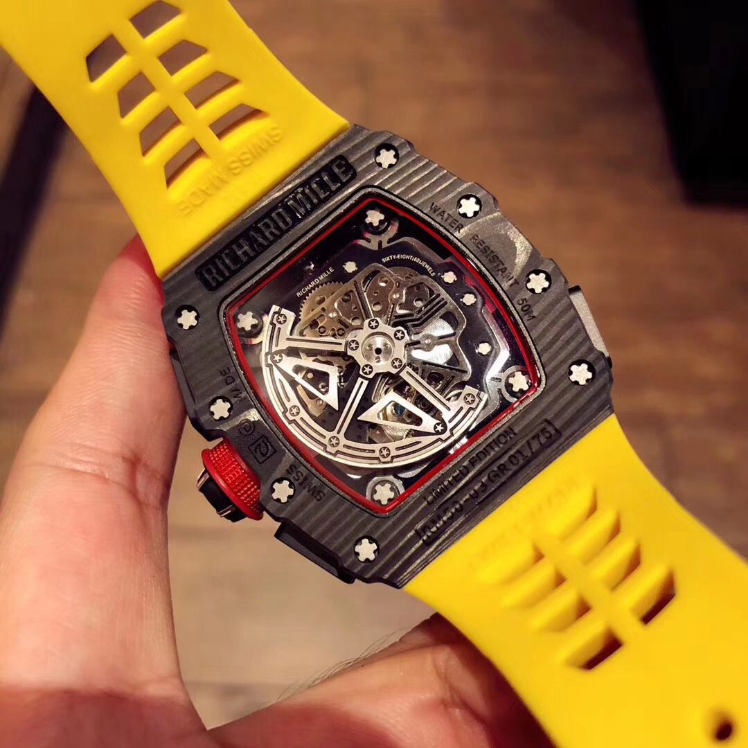 Richard Miller Replica RM 50-03 Rubber Strap Automatic Yellow